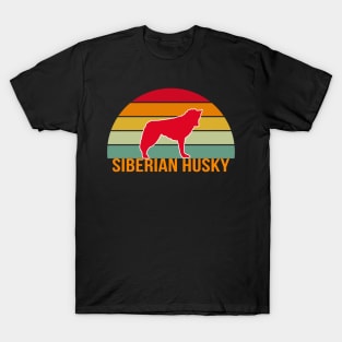 Siberian Husky Vintage Silhouette T-Shirt